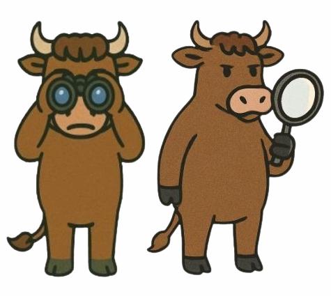 Vacas buscando xente